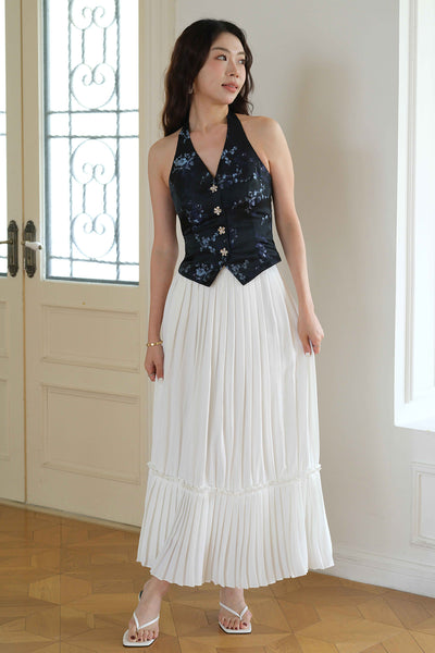 Dahlia Pleat Skirt (White)