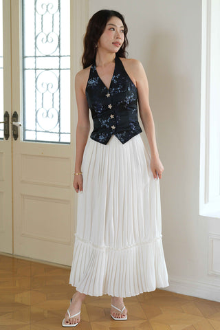 Dahlia Pleat Skirt (White)