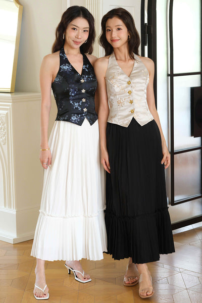 Dahlia Pleat Skirt (White)