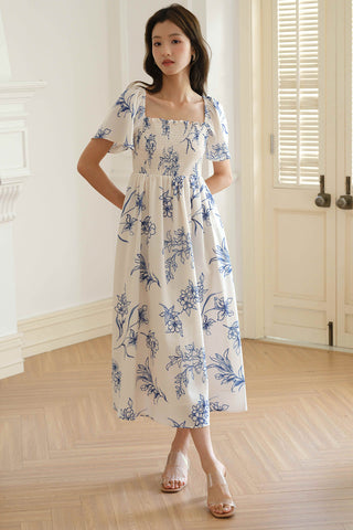 With Grace Sleeve Dress (Porcelain)