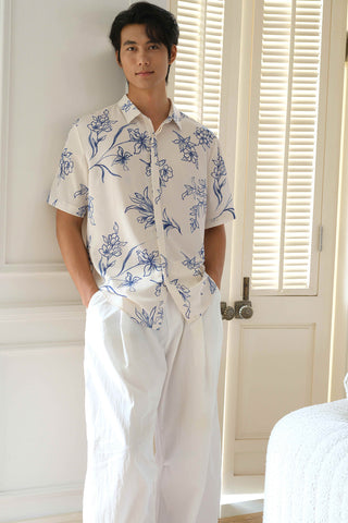 With Grace Collar Shirt (Porcelain)