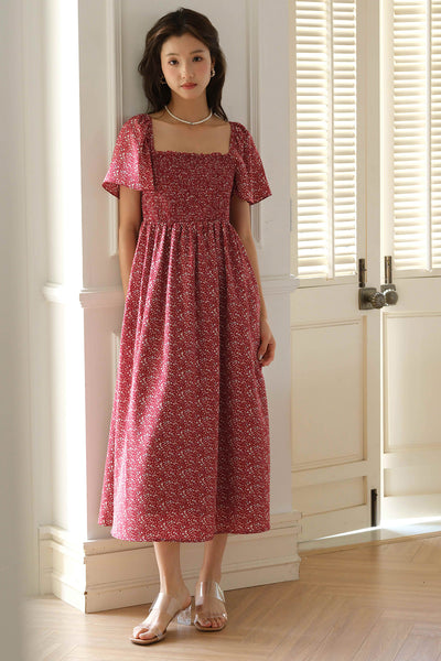 With Grace Sleeve Dress (Merlot)