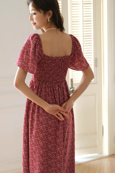 With Grace Sleeve Dress (Merlot)