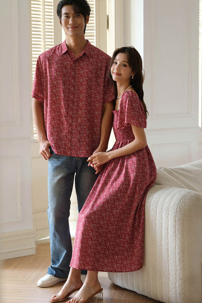 With Grace Collar Shirt (Merlot)