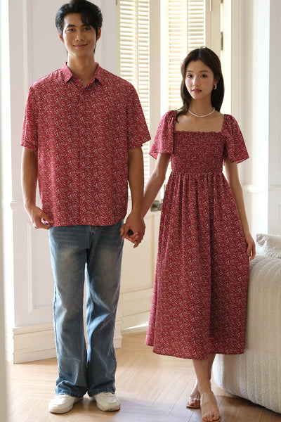 With Grace Collar Shirt (Merlot)