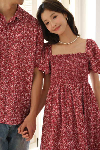 With Grace Sleeve Dress (Merlot)