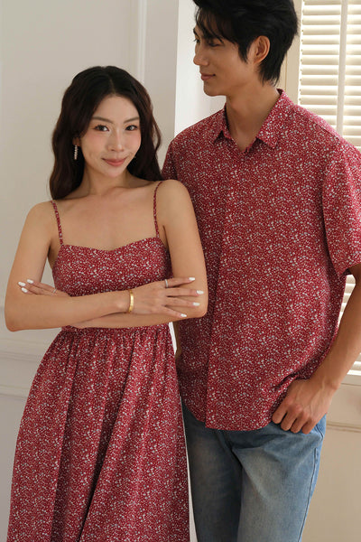 With Grace Padded Dress (Merlot)