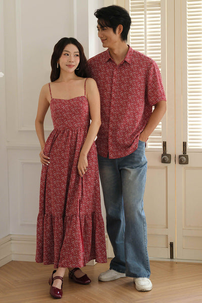 With Grace Padded Dress (Merlot)