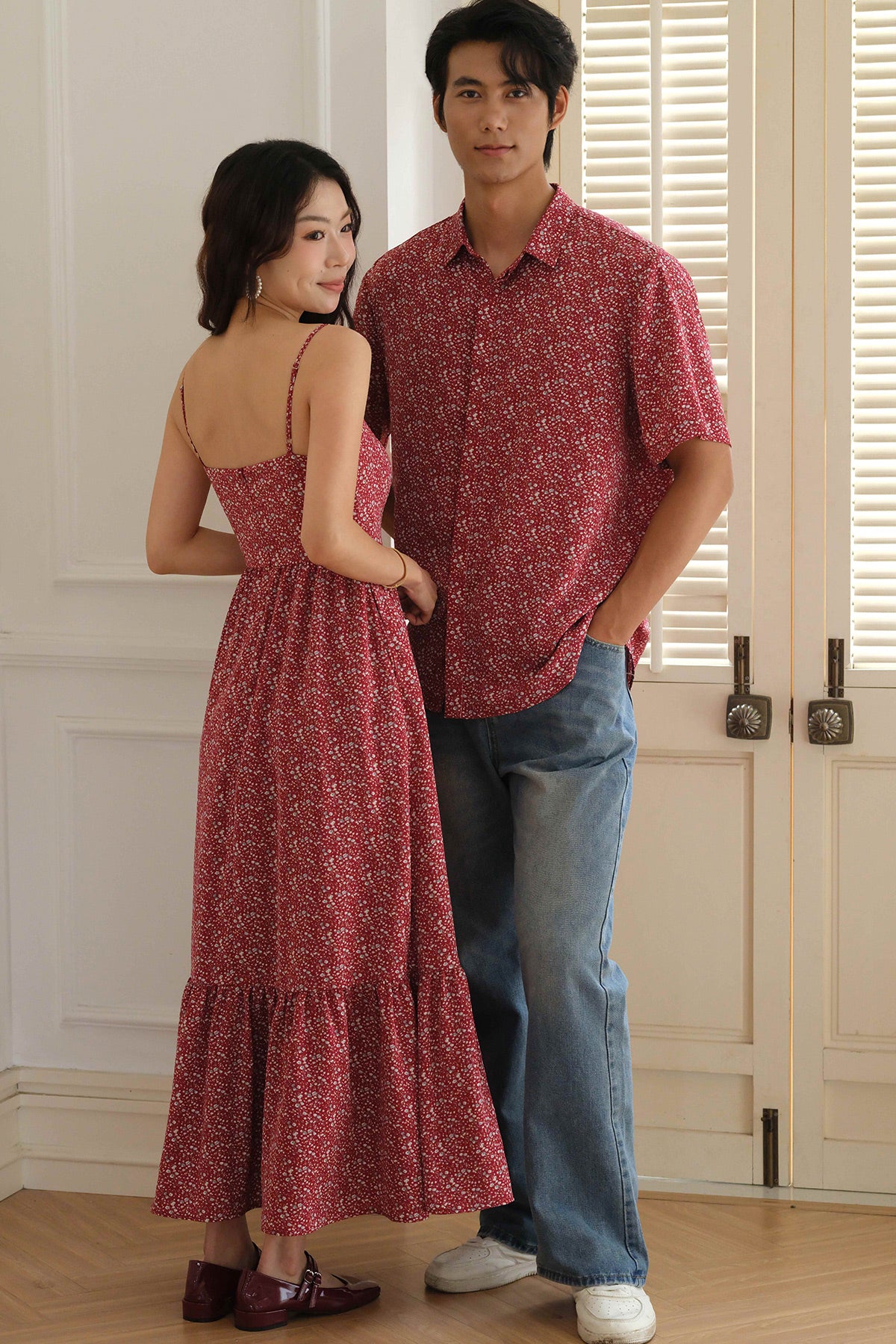 With Grace Padded Dress (Merlot)