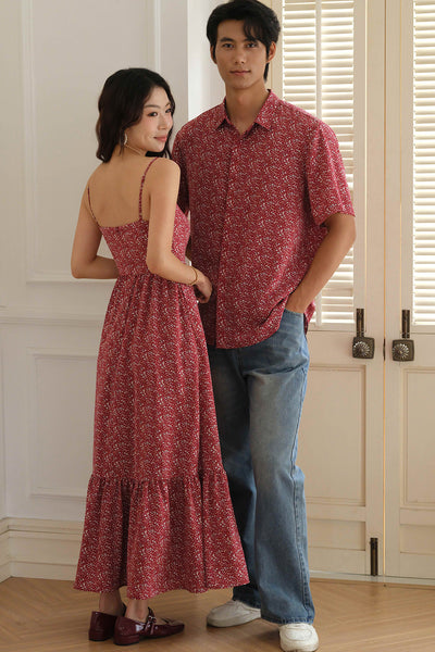 With Grace Padded Dress (Merlot)