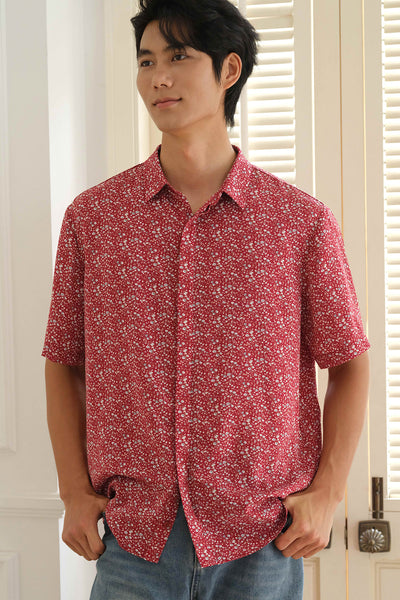 With Grace Collar Shirt (Merlot)