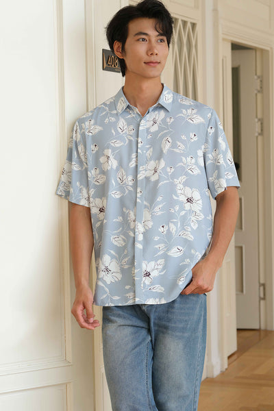 With Grace Collar Shirt (Sky)