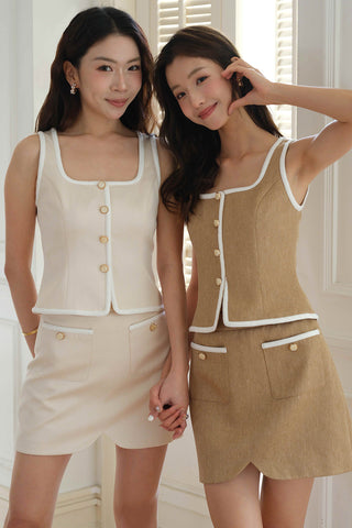 Montclair Tweed Skort (Coffee)