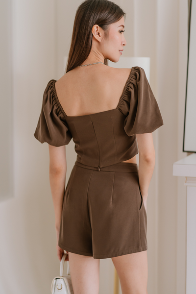 Refined Two-Way Cropped Top (Cocoa)