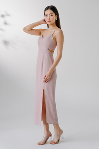 Infinite Glam Padded Midaxi Dress (Pink)