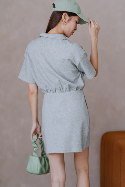 Aniston Polo Dress (Grey)