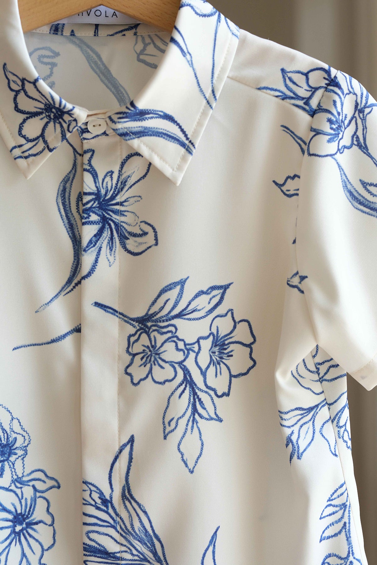 Mini With Grace Collar Shirt (Porcelain)