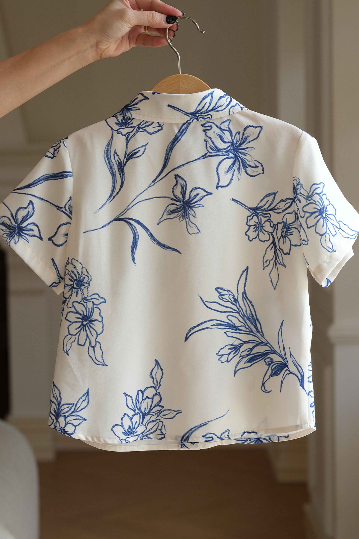 Mini With Grace Collar Shirt (Porcelain)