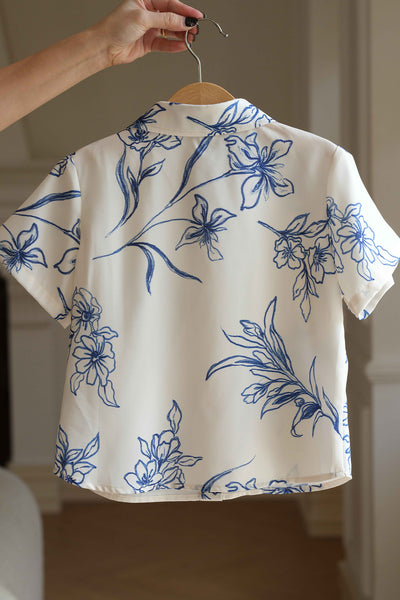 Mini With Grace Collar Shirt (Porcelain)