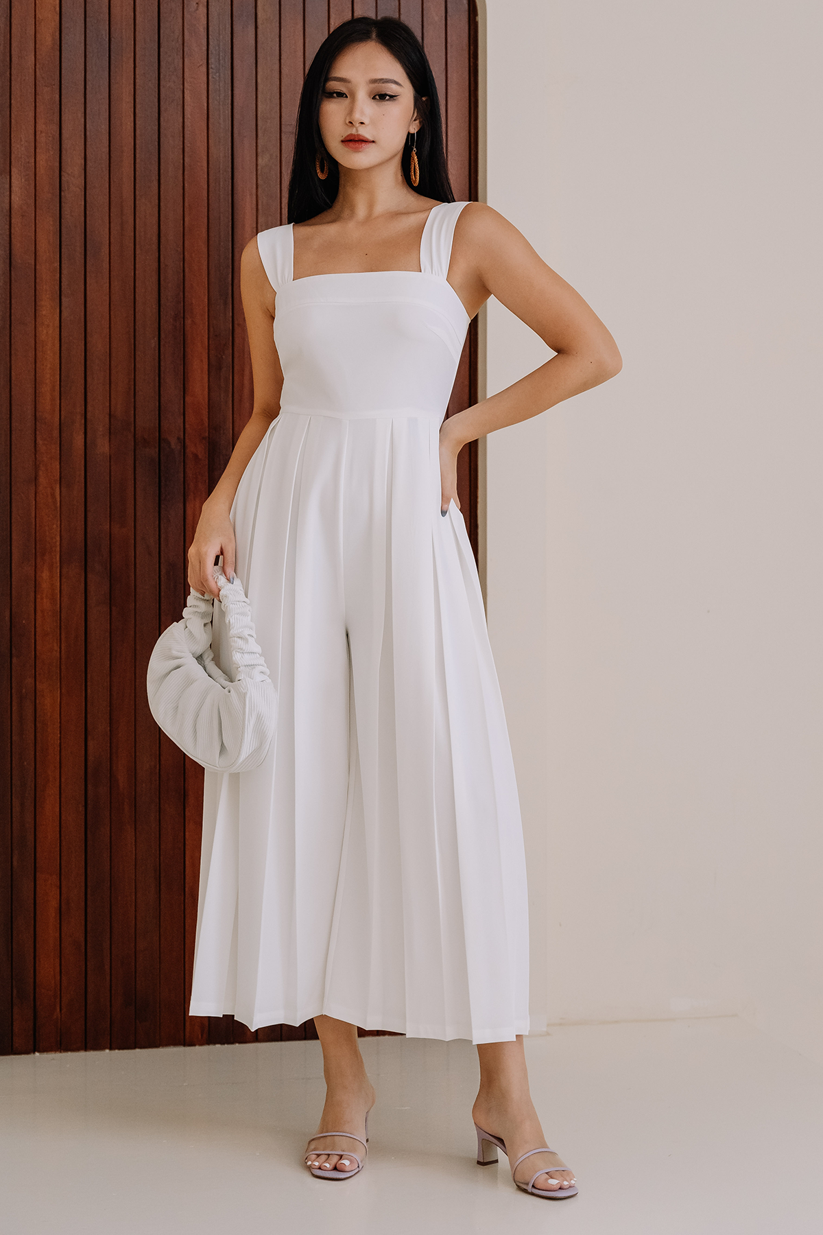 White shop tailored jumpsuit