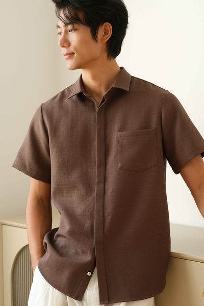 Rowan Collar Shirt (Brown)