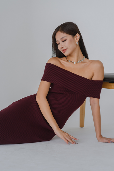 Unconditional Knit Dress (Maroon)