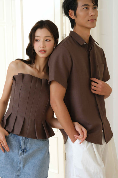Rowan Collar Shirt (Brown)