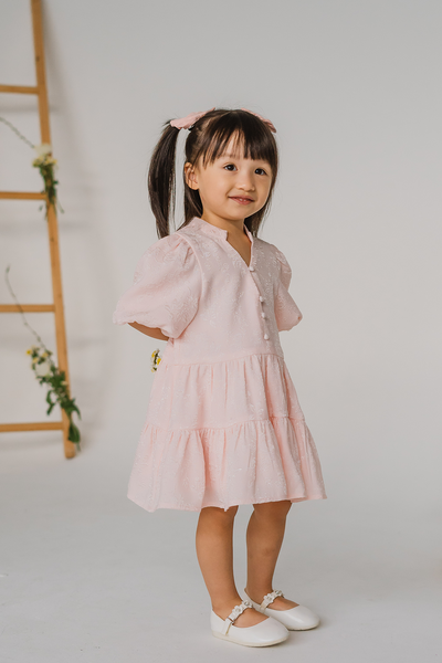 Mini Dearest Embossed Dress (Pale Pink)