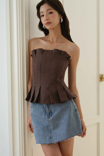 Rowan Bandeau Top (Brown)