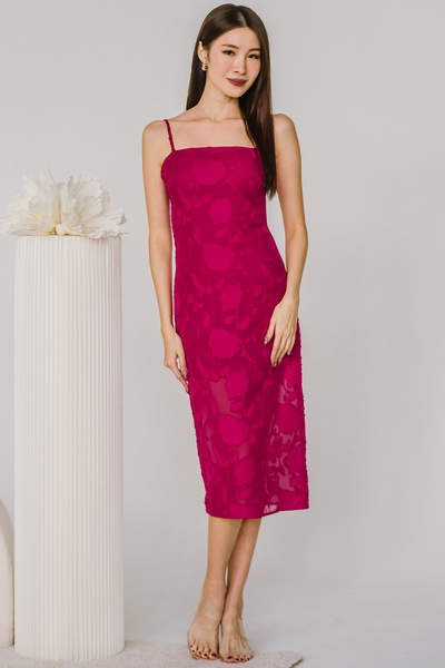 Rose Garden Lace Dress (Fuchsia)