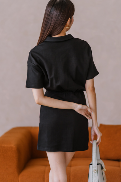 Aniston Polo Dress (Black)