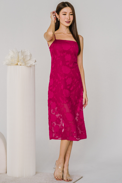 Rose Garden Lace Dress (Fuchsia)