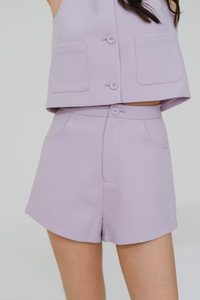 Art Nouveau Tweed Shorts (Lilac)