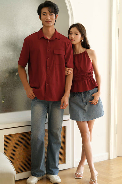 New Romantics Halter Top (Crimson)