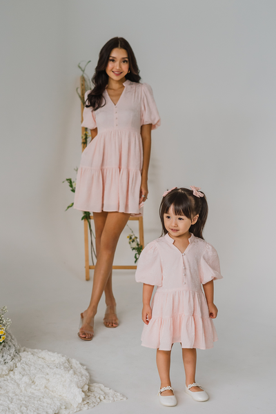 Dearest Embossed Dress (Pale Pink)