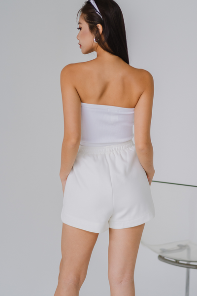 Snuggle Vibe Shorts (White)