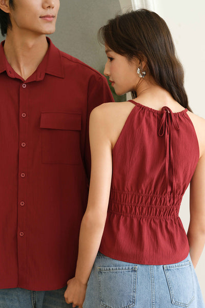 New Romantics Halter Top (Crimson)