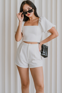 Refined Two-Way Cropped Top (White)