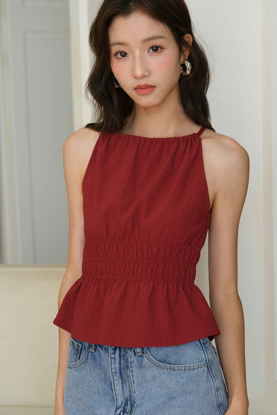 New Romantics Halter Top (Crimson)
