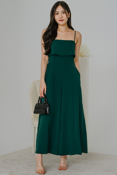 Holiday Padded Jumpsuit (Emerald)