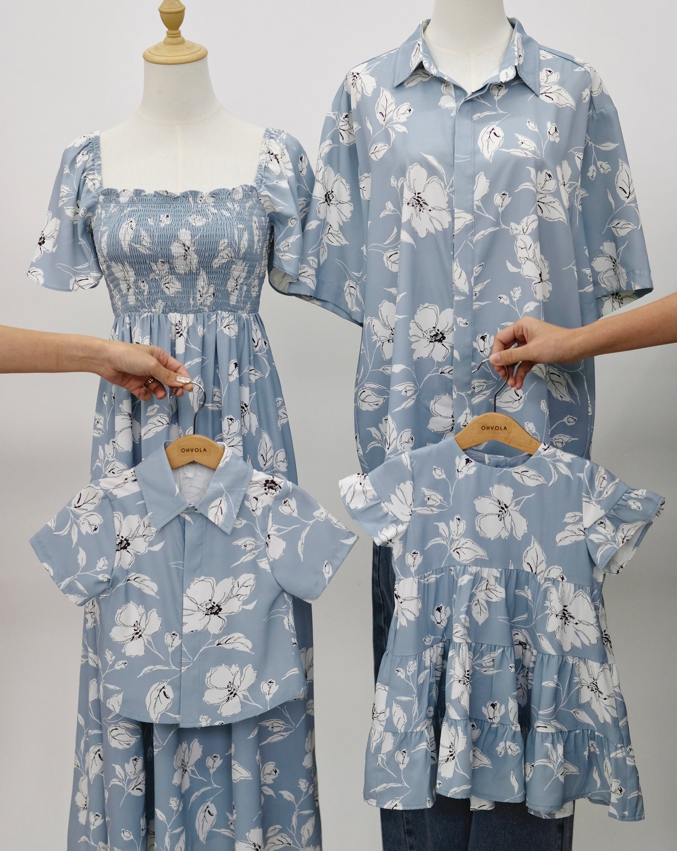 With Grace Sleeve Dress (Sky)