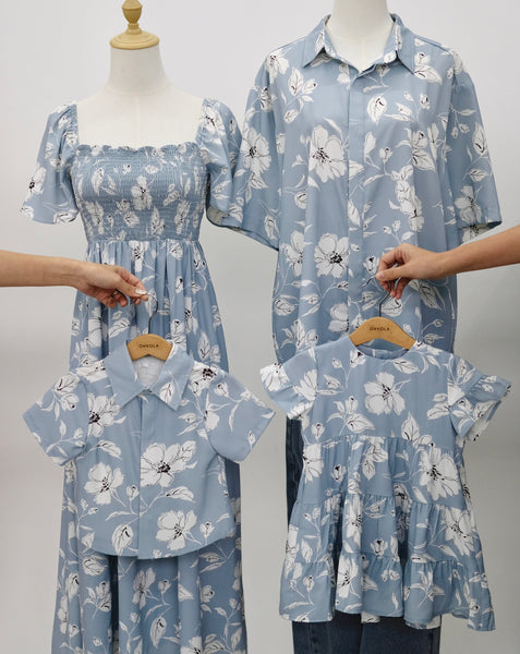 With Grace Sleeve Dress (Sky)