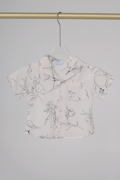 Mini Heartstrings Notched Collar Shirt (Print)