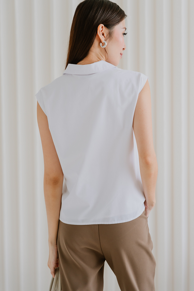Everlee Collared Shirt (White)
