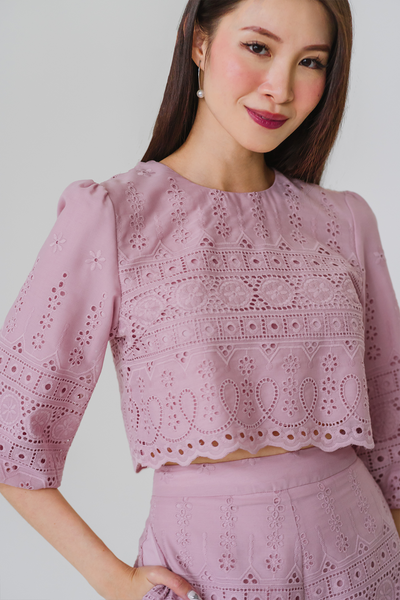 Sunday Morning Crochet Top (Pale Pink)