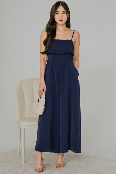 Holiday Padded Jumpsuit (Navy)