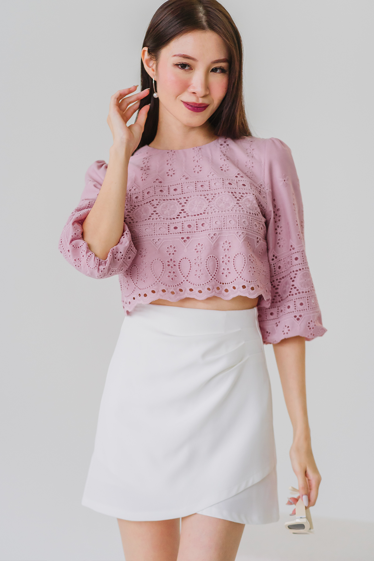 Sunday Morning Crochet Top (Pale Pink)