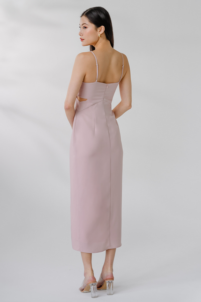 Infinite Glam Padded Midaxi Dress (Pink)