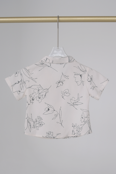 Mini Heartstrings Notched Collar Shirt (Print)