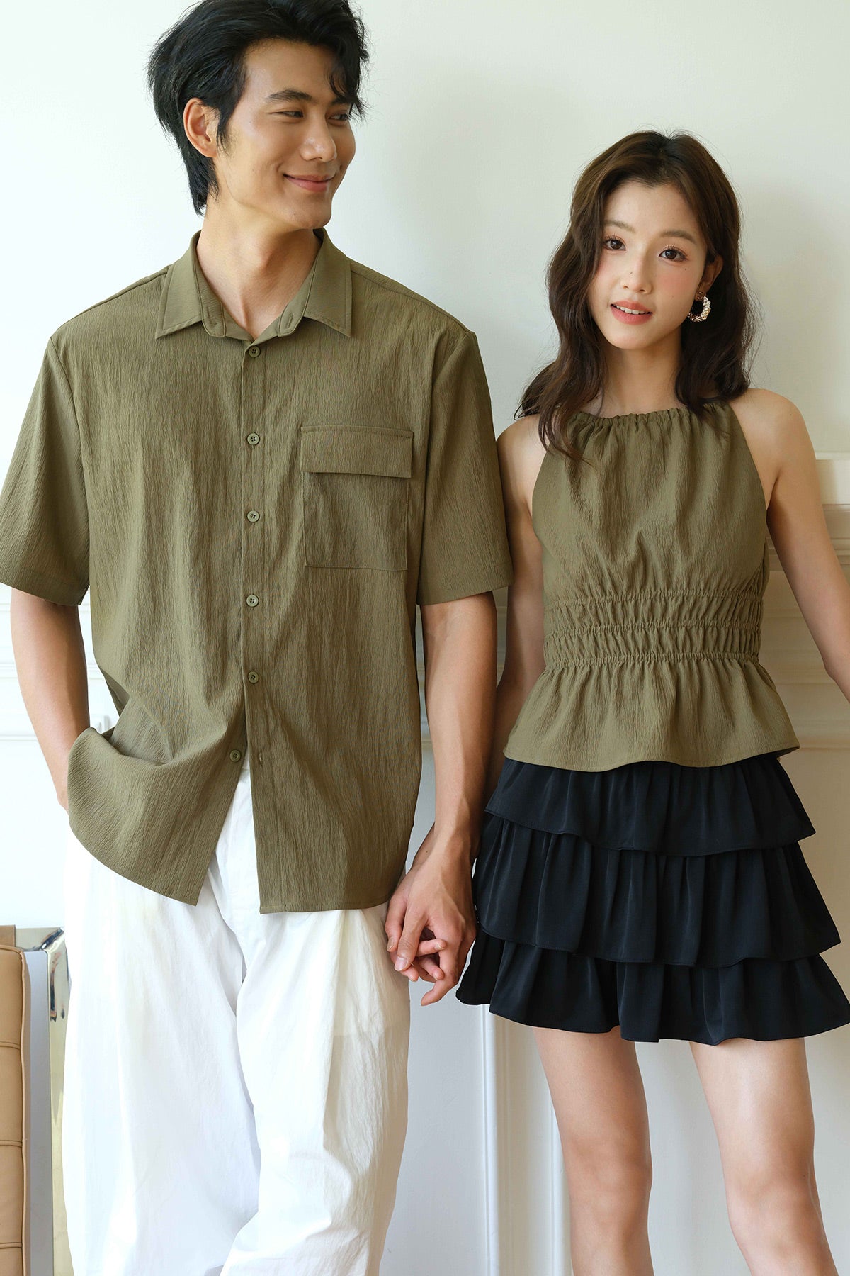 New Romantics Halter Top (Olive)